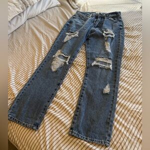 JBD super destroyed girlfriend jeans sz 26 NWT